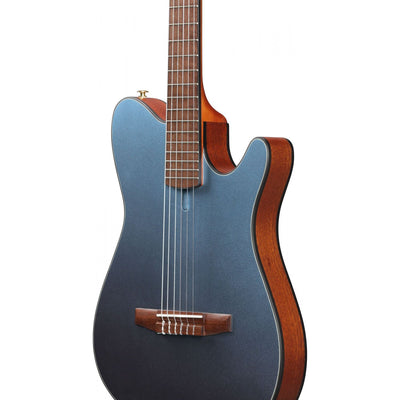 Ibanez - FRH10N-IBF Indigo Blue Burst Flat Nylon Thin Body - Musik Utan Gränser 