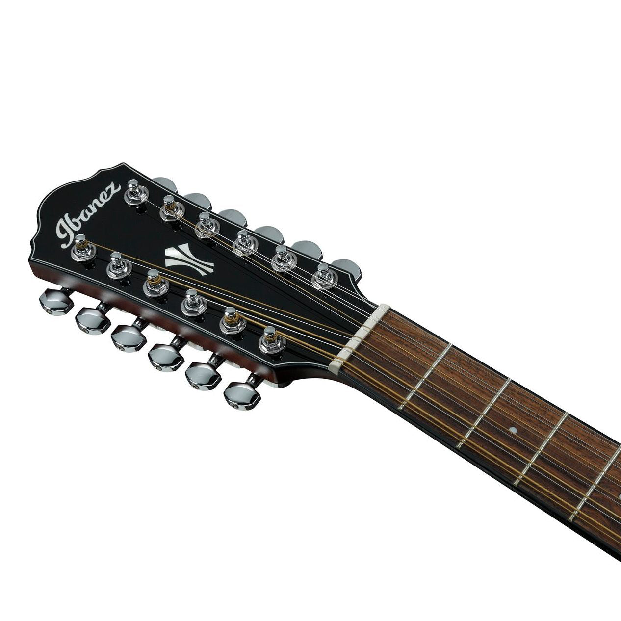 Ibanez - AEG5012-BKH Black High Gloss 12-strängad - Musik Utan Gränser 
