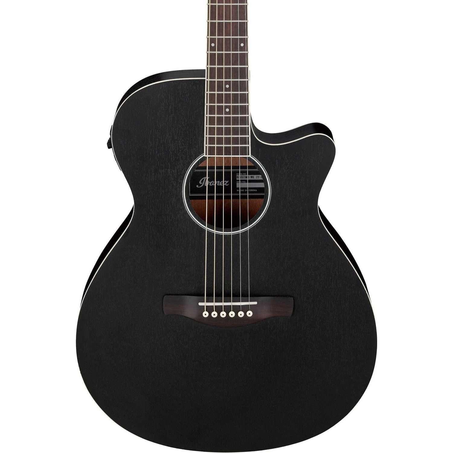 Ibanez - AEG7MH-WK Weathered Black Open Pore - Musik Utan Gränser 