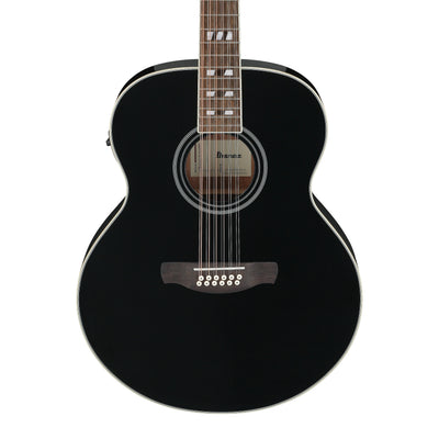 AJ7012M1E-BK Black High Gloss 12-strängad Jumbo
