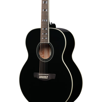 AJ7012M1E-BK Black High Gloss 12-strängad Jumbo