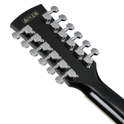 AJ7012M1E-BK Black High Gloss 12-strängad Jumbo