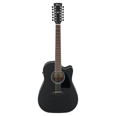 Ibanez - AW8412CE-WK Weathered Black 12-strängad - Musik Utan Gränser 