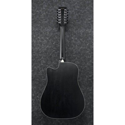 Ibanez - AW8412CE-WK Weathered Black 12-strängad - Musik Utan Gränser 