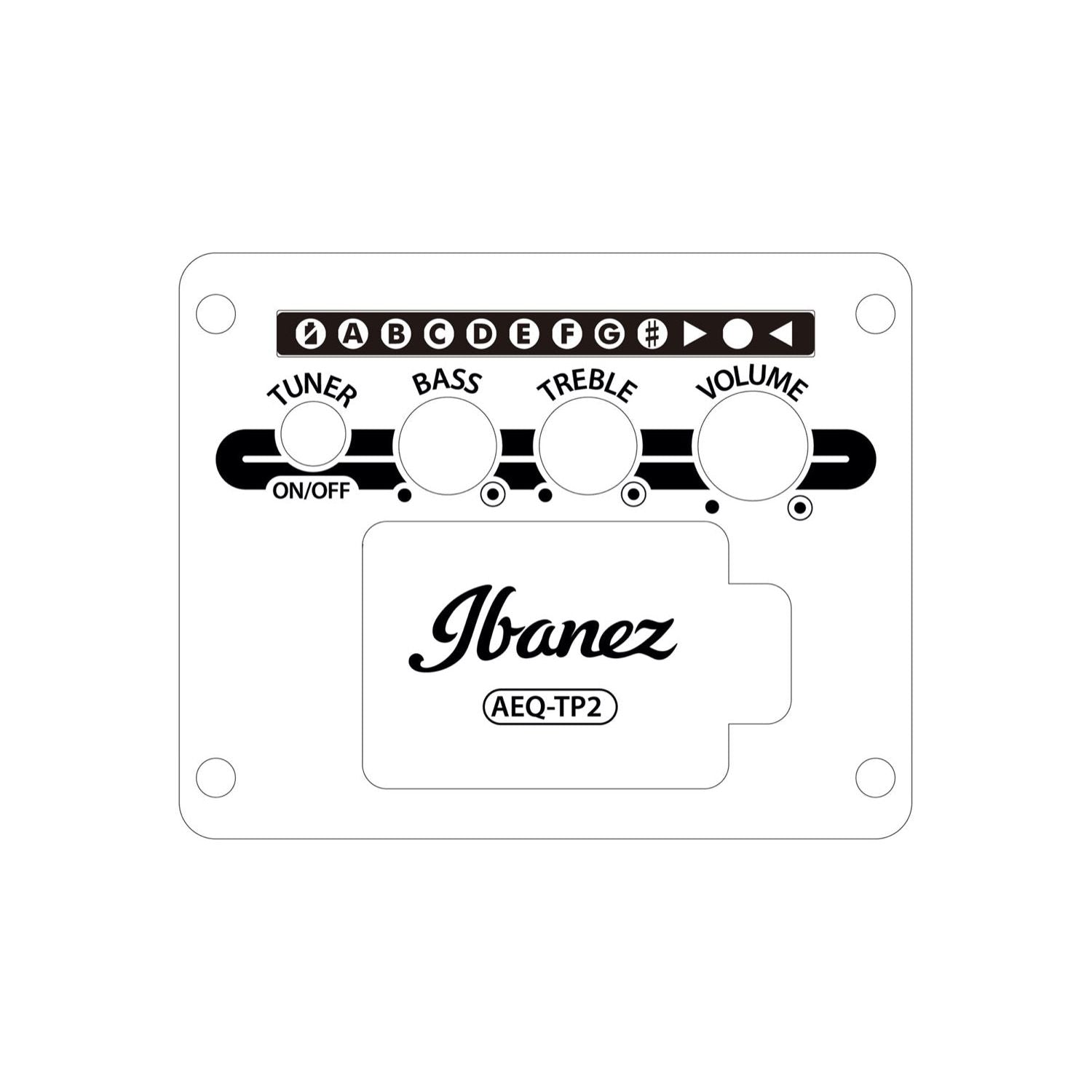 Ibanez - AW8412CE-WK Weathered Black 12-strängad - Musik Utan Gränser 