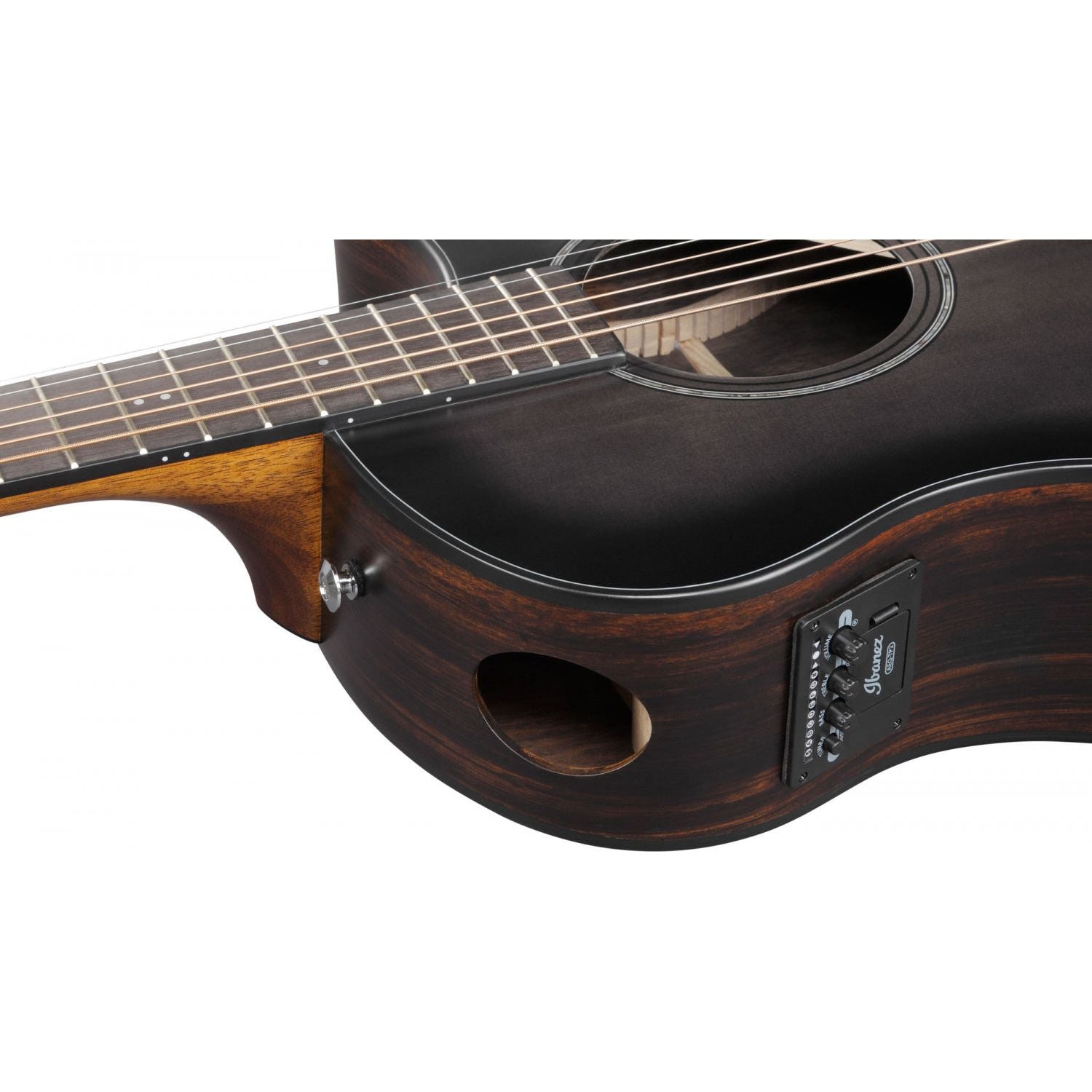 Ibanez - AAM70CE-TBN Transparent Charcoal Burst Low Gloss To Advanced Auditorium - Musik Utan Gränser 