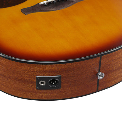 Ibanez - AAM50LCE-OLB Open Pore Light Brown Sunburst Western Left - Musik Utan Gränser 