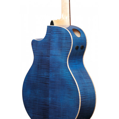Ibanez - AE390-NTA Natural High Gloss Top Aqua Blue - Musik Utan Gränser 