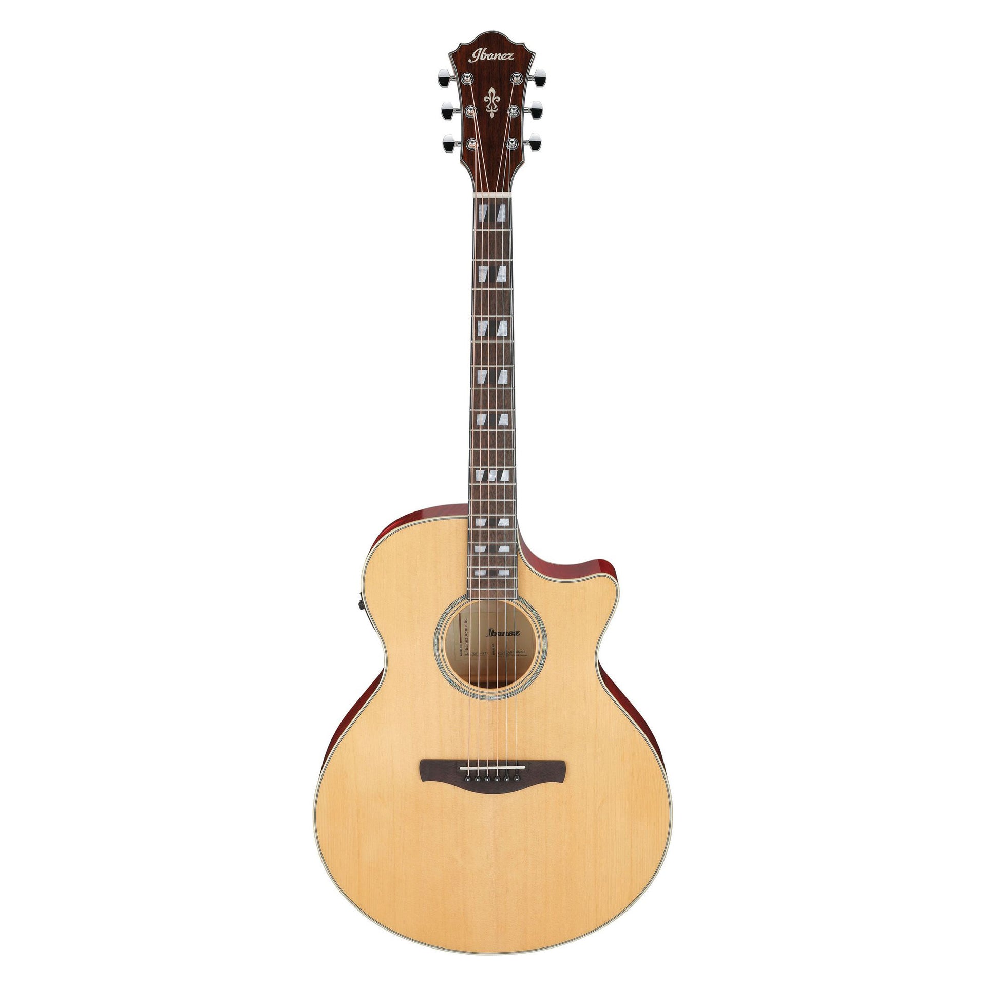 Ibanez - AE170-NTR Natural High Gloss Top Red - Musik Utan Gränser 
