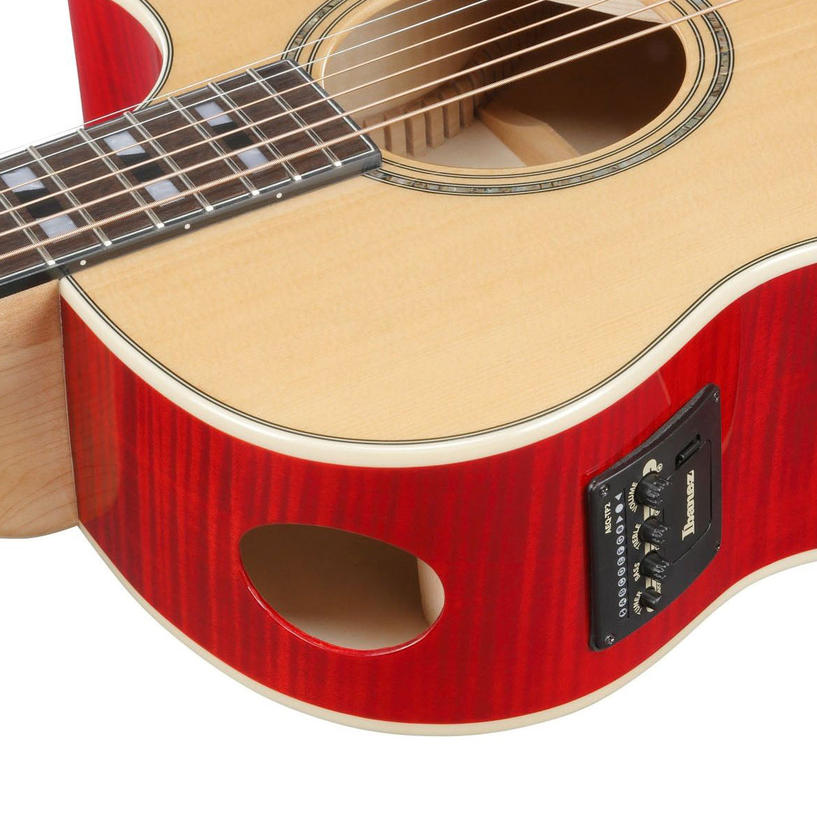 Ibanez - AE170-NTR Natural High Gloss Top Red - Musik Utan Gränser 