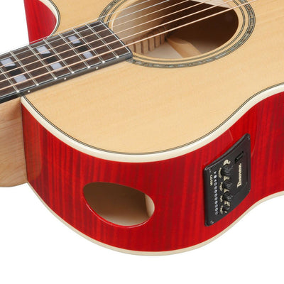 Ibanez - AE170-NTR Natural High Gloss Top Red - Musik Utan Gränser 