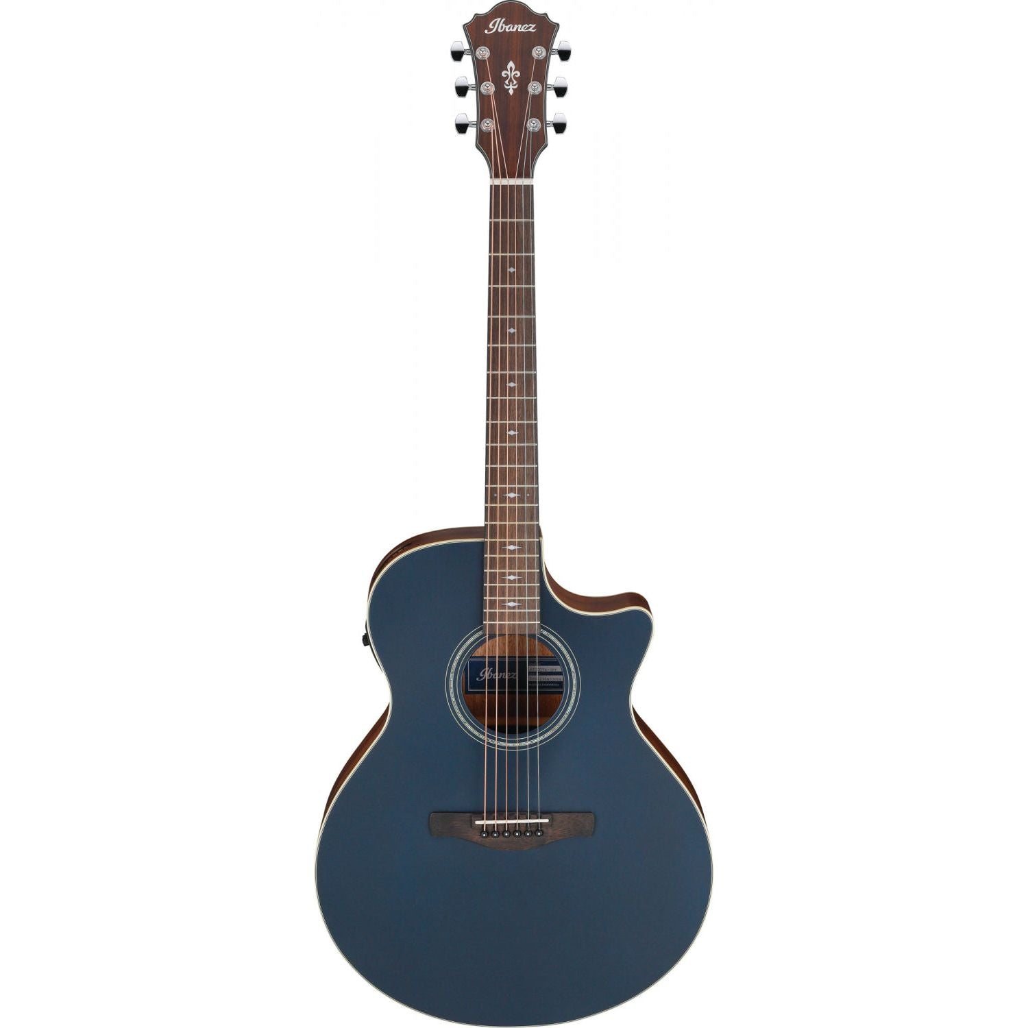 Ibanez - AE100-DBF Dark Tide Blue Flat Western AE Performer - Musik Utan Gränser 