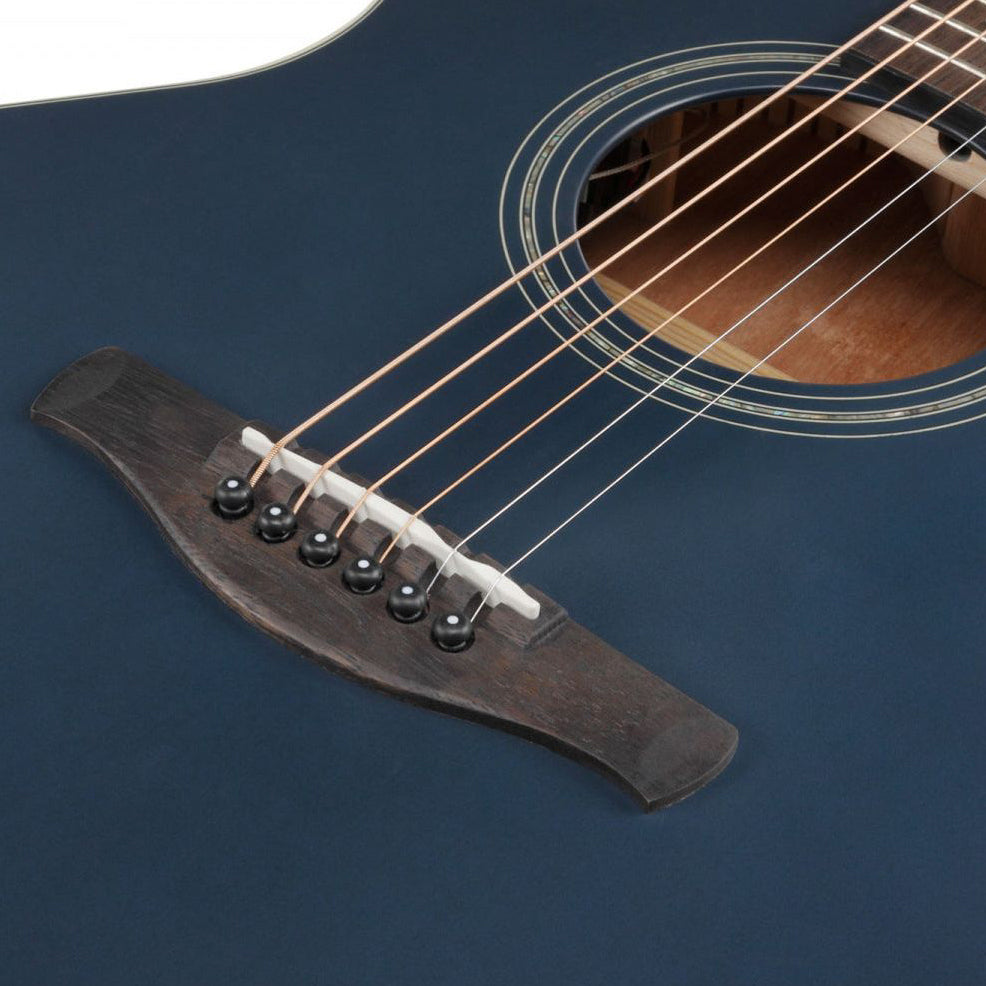 Ibanez - AE100-DBF Dark Tide Blue Flat Western AE Performer - Musik Utan Gränser 