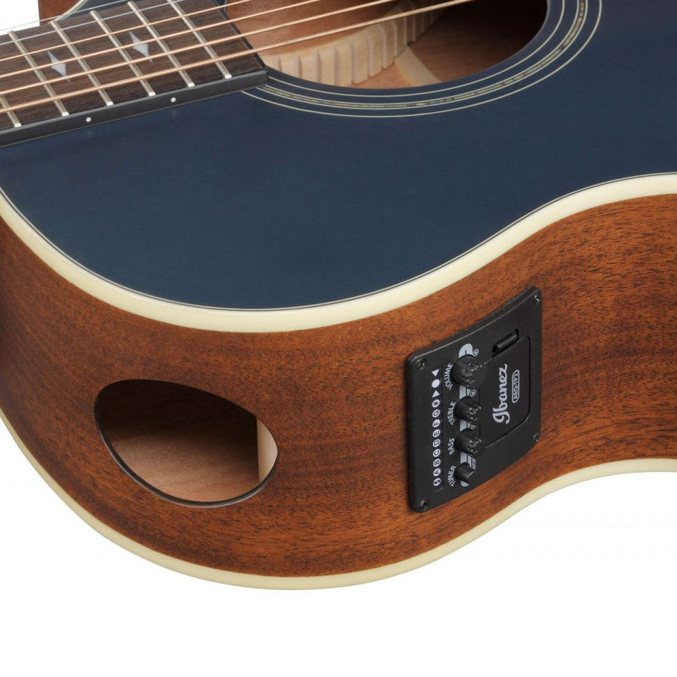 Ibanez - AE100-DBF Dark Tide Blue Flat Western AE Performer - Musik Utan Gränser 