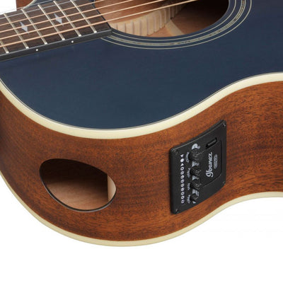 Ibanez - AE100-DBF Dark Tide Blue Flat Western AE Performer - Musik Utan Gränser 