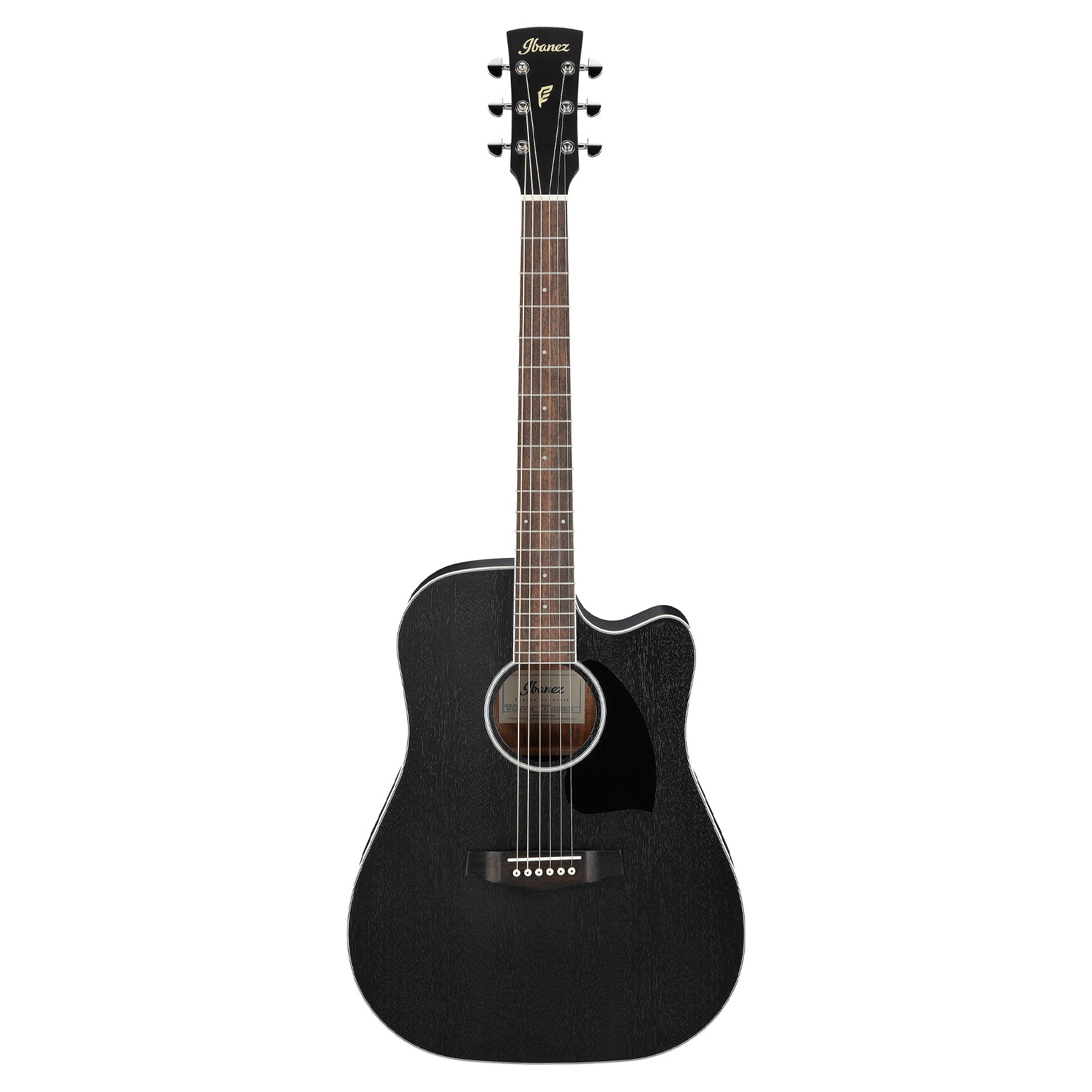 Ibanez - PF16MWCE-WK Weathered Black Open Pore - Musik Utan Gränser 