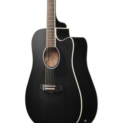 Ibanez - PF16MWCE-WK Weathered Black Open Pore - Musik Utan Gränser 