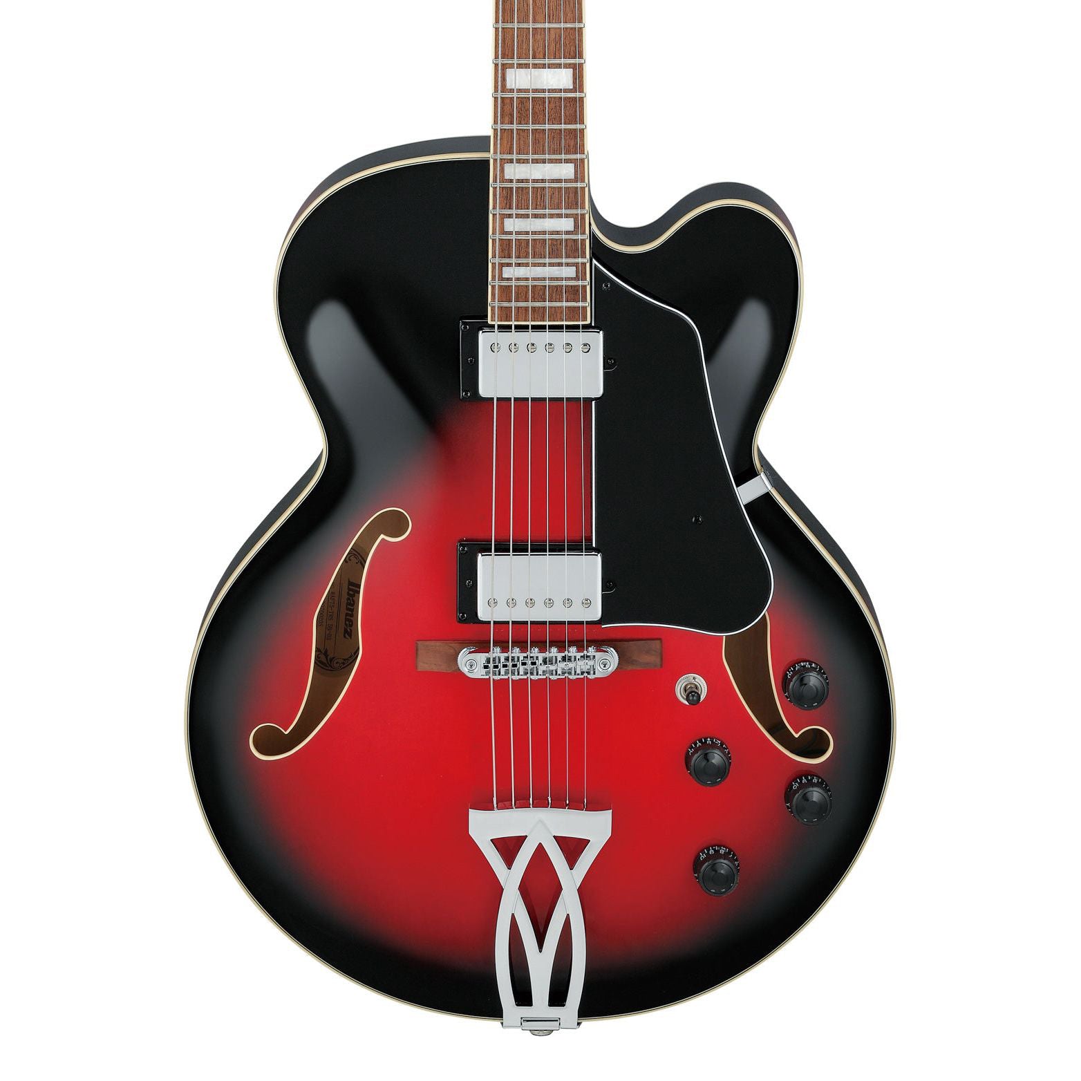 Ibanez - AF75-TRS Transparent Red Sunburst Artcore - Musik Utan Gränser 