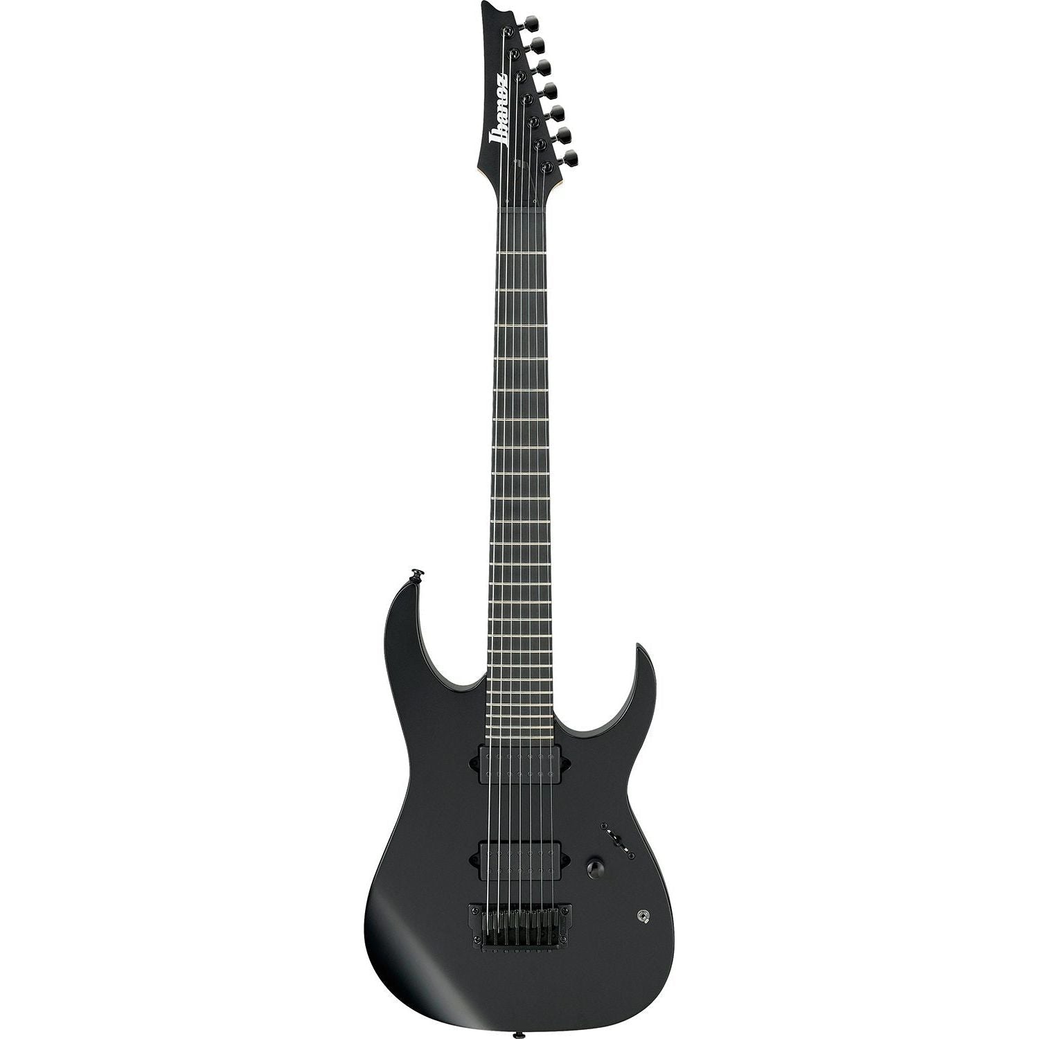Ibanez - RGIXL7-BKF Black Flat Iron Label 27" Long Scale - Musik Utan Gränser 