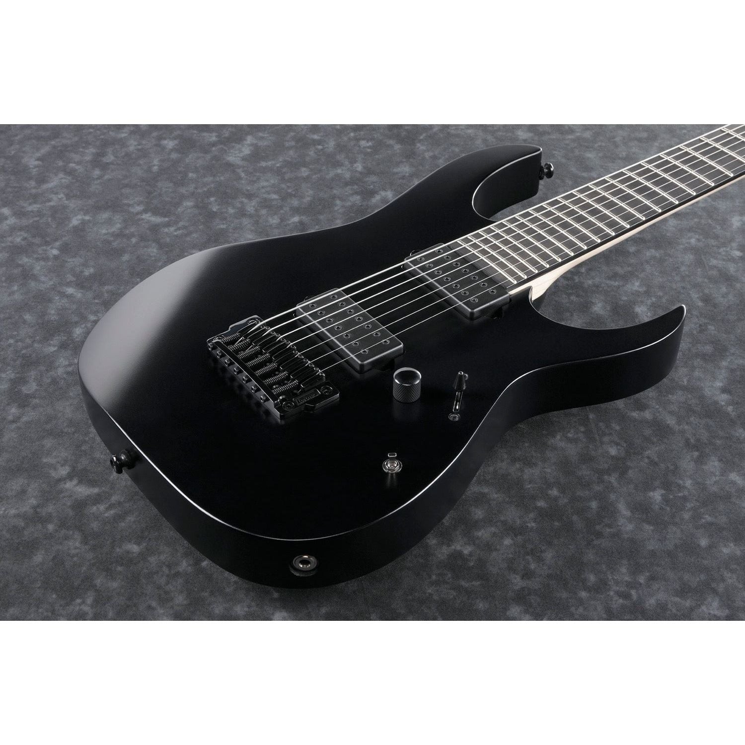 Ibanez - RGIXL7-BKF Black Flat Iron Label 27" Long Scale - Musik Utan Gränser 