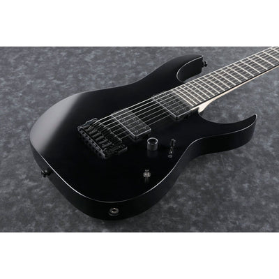 Ibanez - RGIXL7-BKF Black Flat Iron Label 27" Long Scale - Musik Utan Gränser 