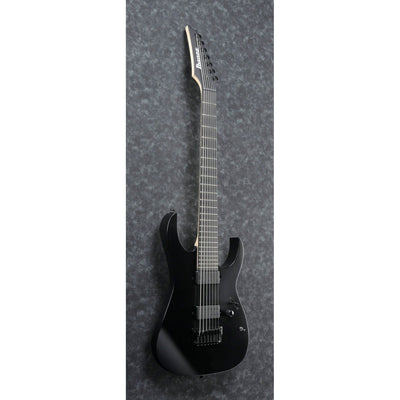 Ibanez - RGIXL7-BKF Black Flat Iron Label 27" Long Scale - Musik Utan Gränser 