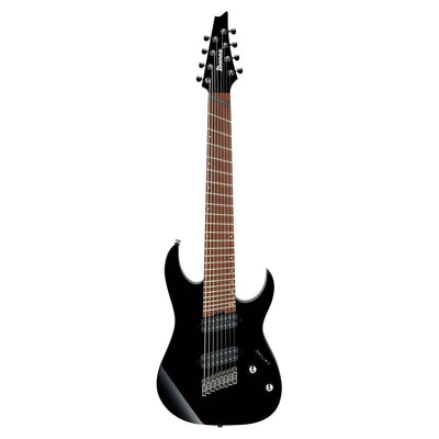 Ibanez - RGMS8-BK Black Multi-Scale 8-strängad - Musik Utan Gränser 