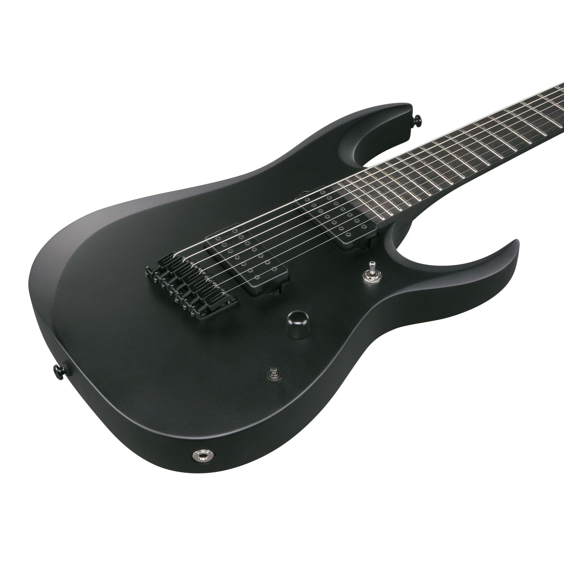 Ibanez - RGDRB71-BKF Black Flat Iron Label 7-strängad - Musik Utan Gränser 