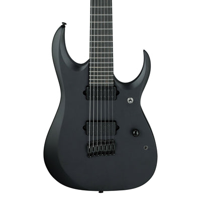 Ibanez - RGDRB71-BKF Black Flat Iron Label 7-strängad - Musik Utan Gränser 
