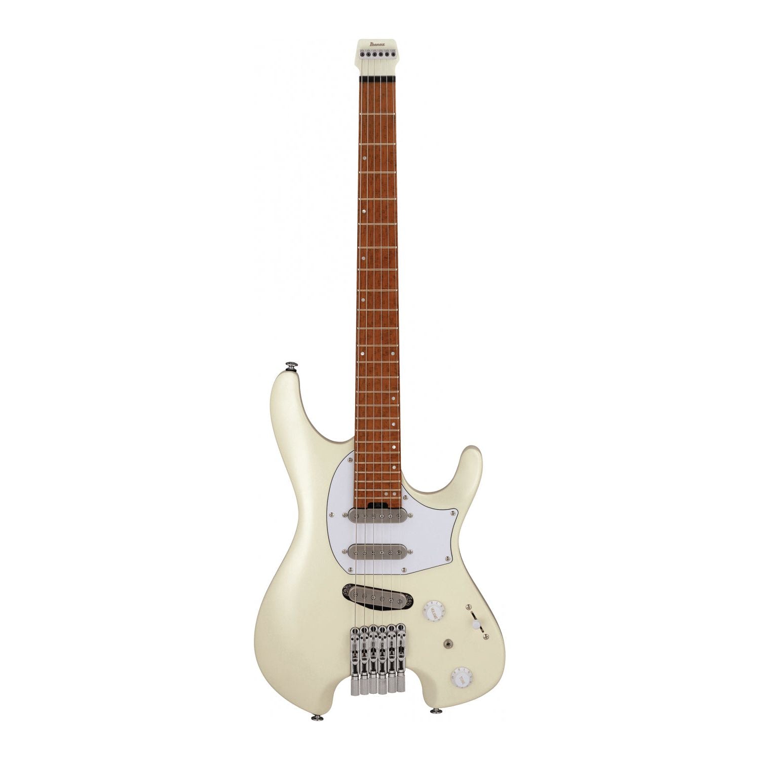 Ibanez - ICHI10-VWM. (Vintage White Matte). Headless. Ichika Signature. - Musik Utan Gränser 