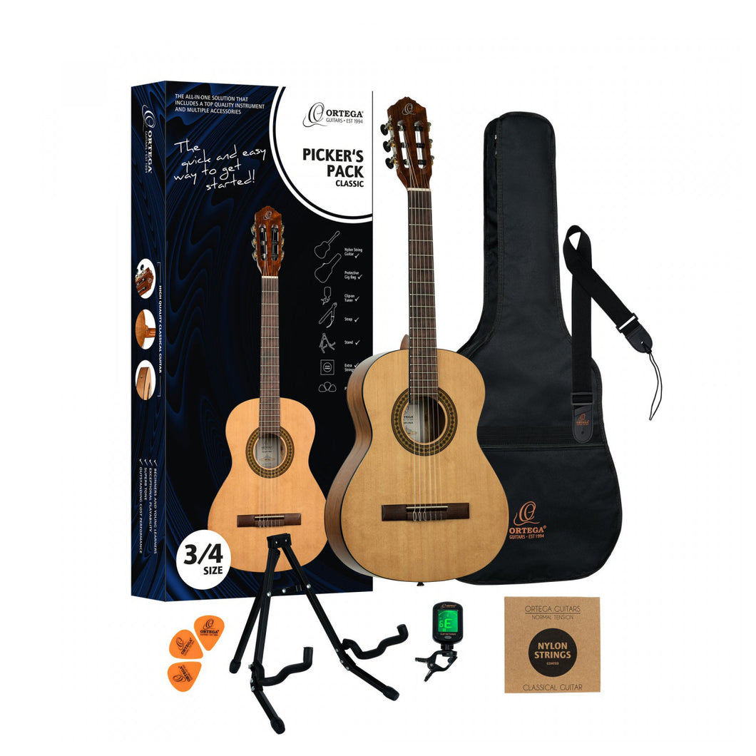 Ortega - Pickers Pack gitarrpaket 3/4 - Musik Utan Gränser 