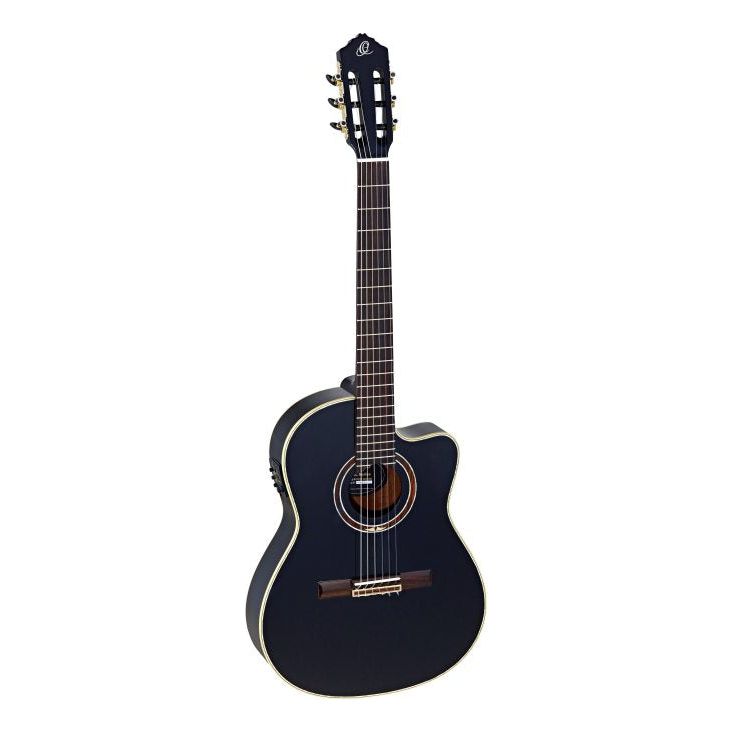Ortega - RCE138-T4BK 4/4 Size Thin med mik Slim Neck - Musik Utan Gränser 