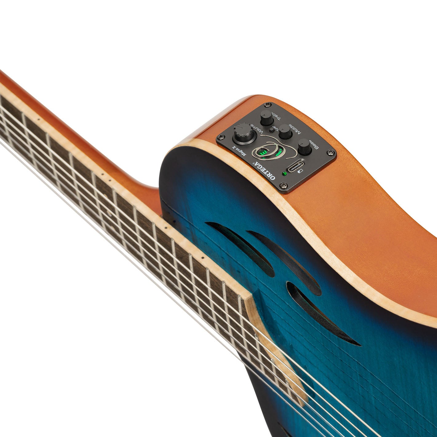 Ortega - RTPDLX-FMA-L gitarr med mik - Musik Utan Gränser 