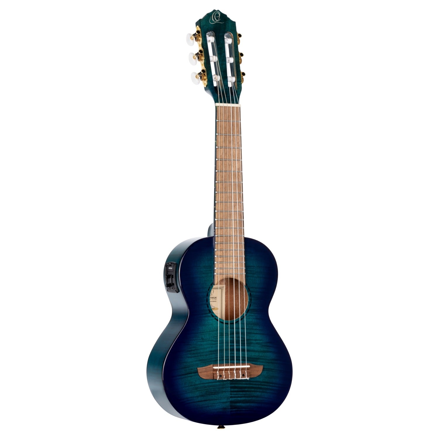 Ortega - RGLE18BLF Guitarlele, med mik & gigbag, Blue Fade - Musik Utan Gränser 