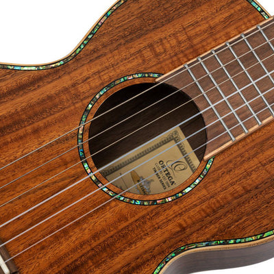 Ortega - RGLE18ACA Acacia Solid Top Guitarlele med mik - Musik Utan Gränser 