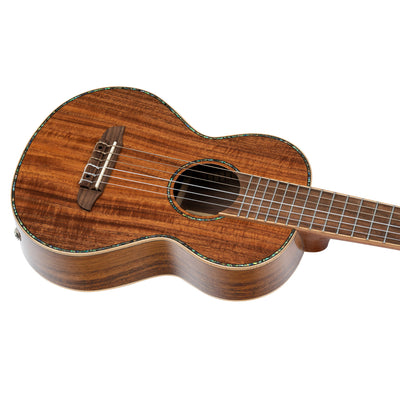 Ortega - RGLE18ACA Acacia Solid Top Guitarlele med mik - Musik Utan Gränser 