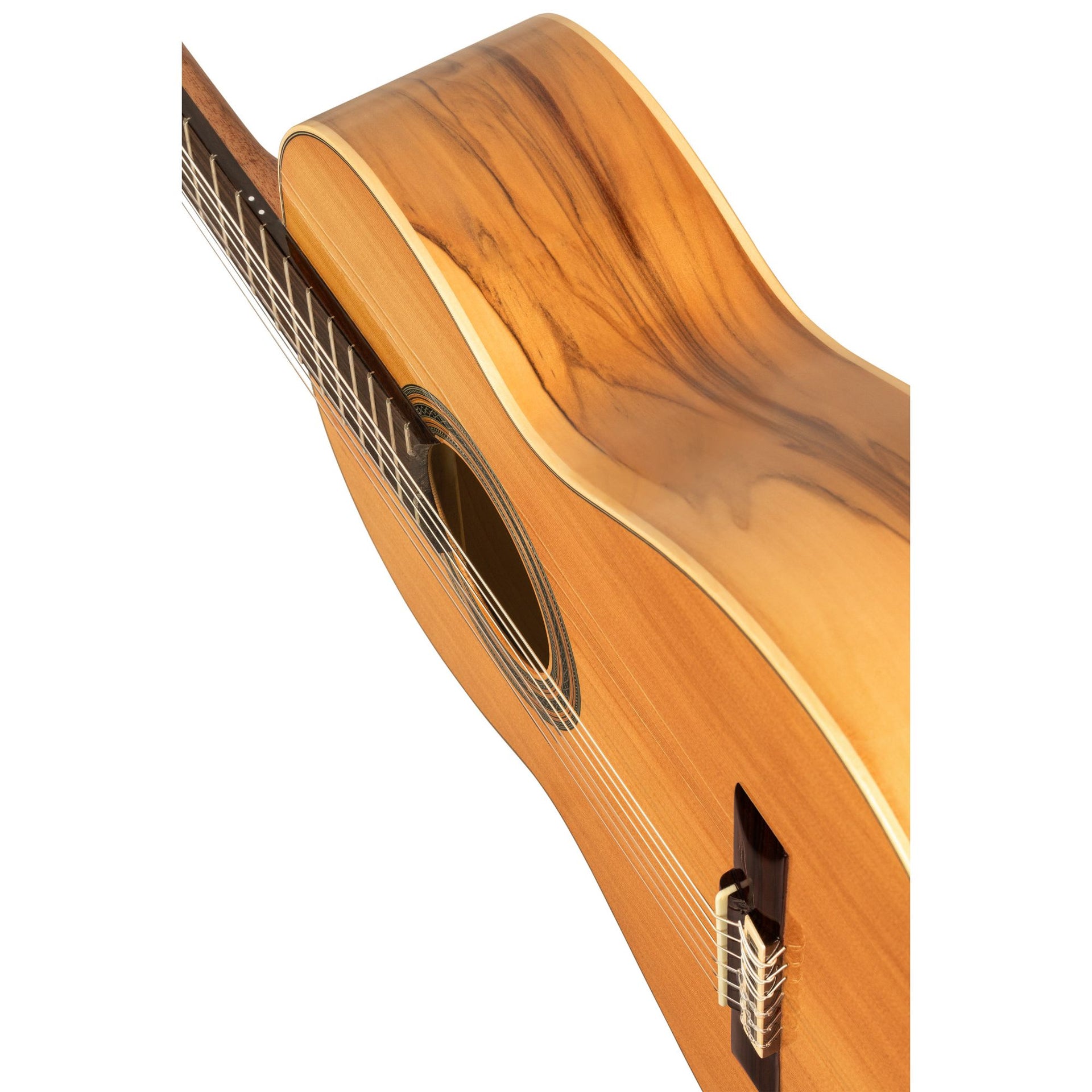 R20GRG-L (vänsterhänt) Helsolid klassisk gitarr tillverkad i Spanien (högblank)