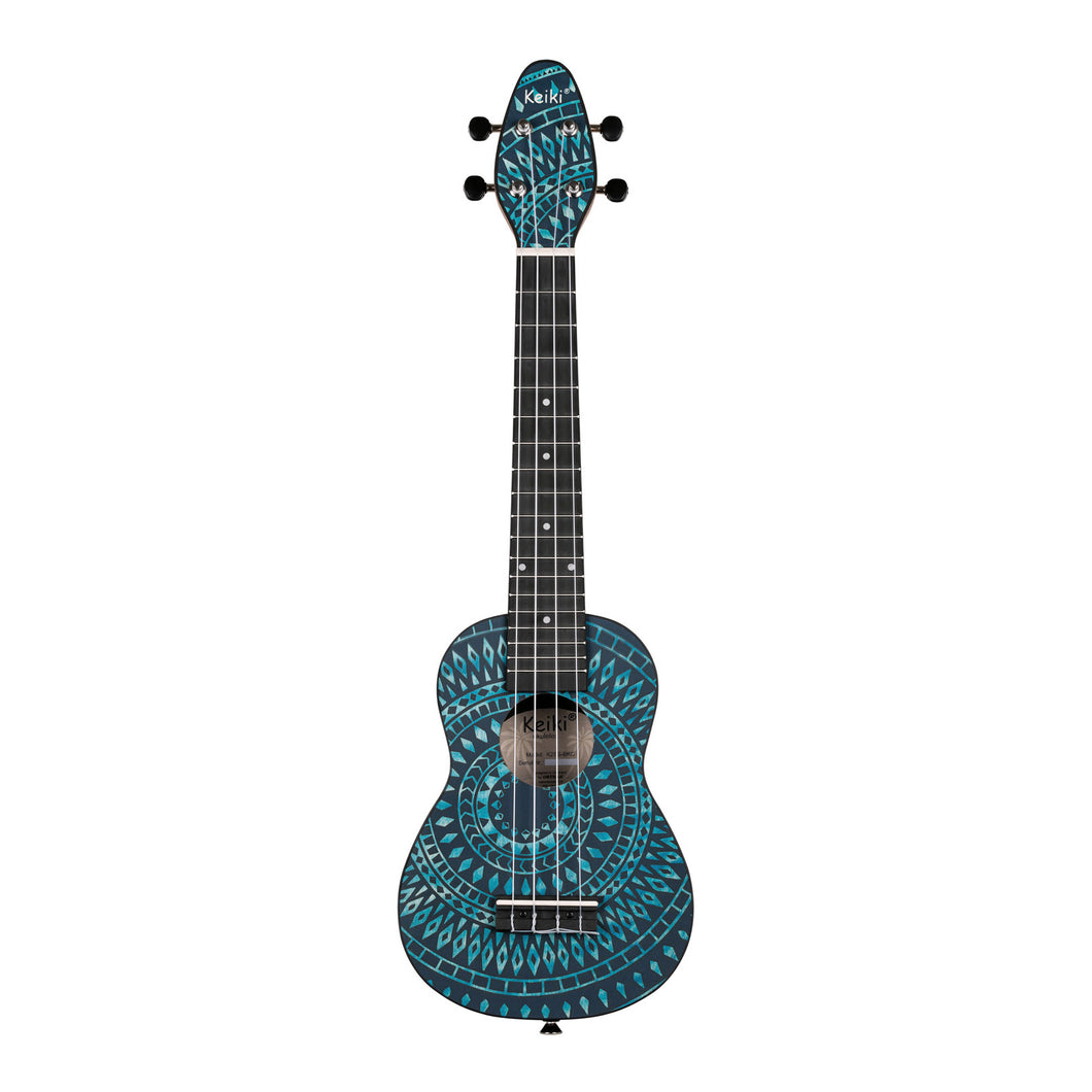 Ortega - K2SS-BKC Keiki Sopran Ukulele Blue Kaleidoscope - Musik Utan Gränser 