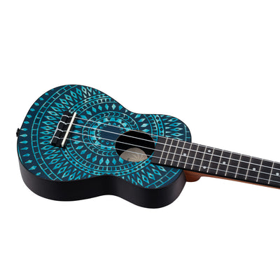 Ortega - K2SS-BKC Keiki Sopran Ukulele Blue Kaleidoscope - Musik Utan Gränser 