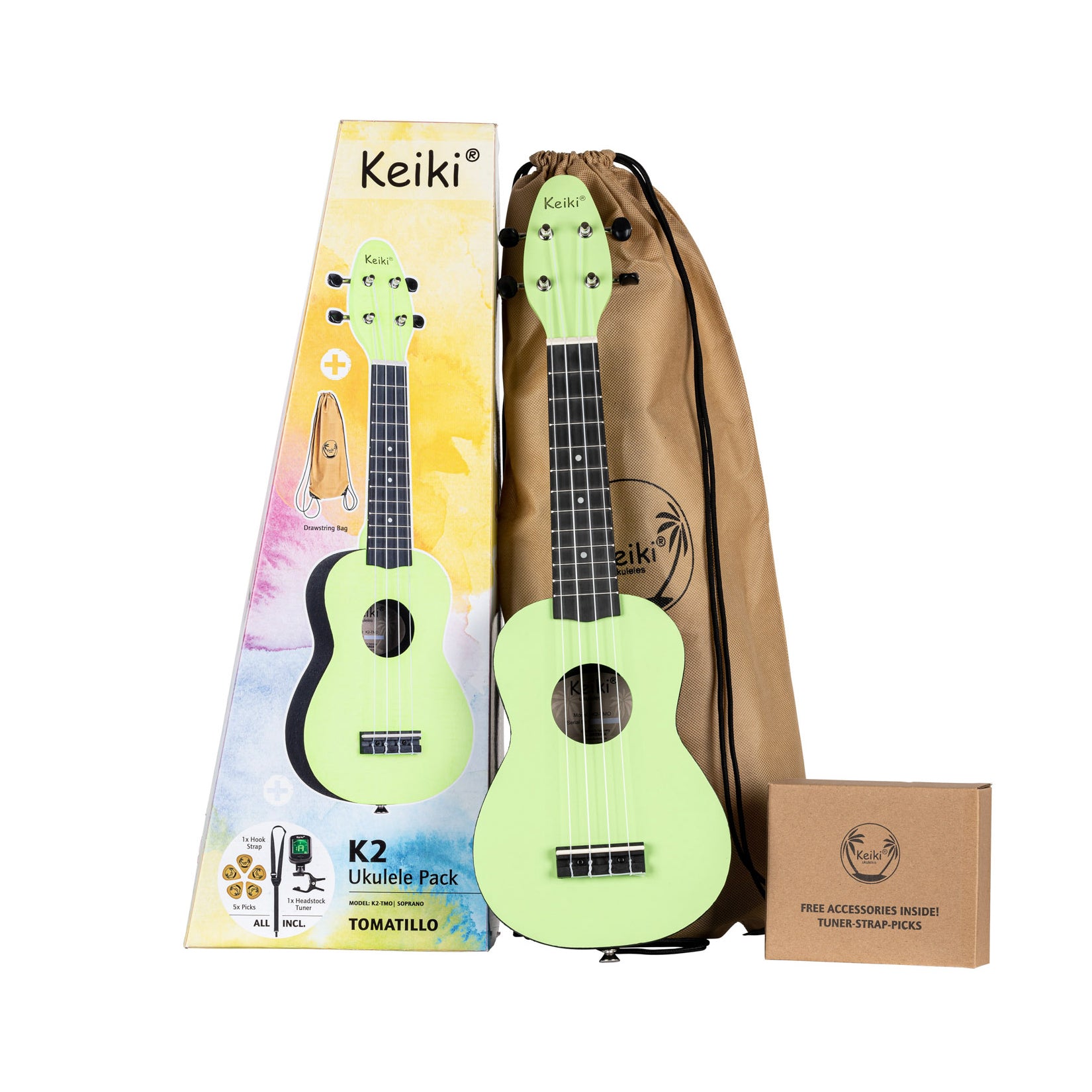 Ortega - K2-FYD Tomatillo ukulele paket - Musik Utan Gränser 
