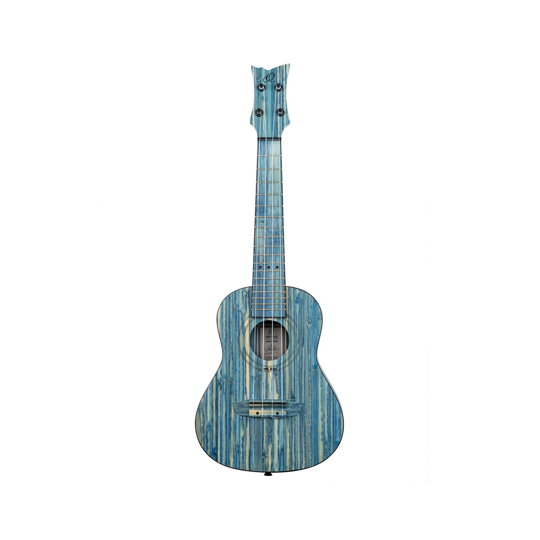 Ortega - RUSWB-CC Concert Ukulele Bamboo Stonewashed Blue - Musik Utan Gränser 