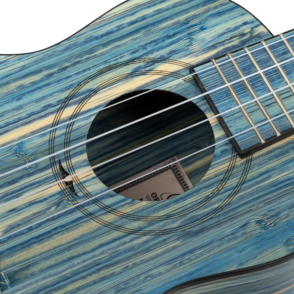 Ortega - RUSWB-CC Concert Ukulele Bamboo Stonewashed Blue - Musik Utan Gränser 