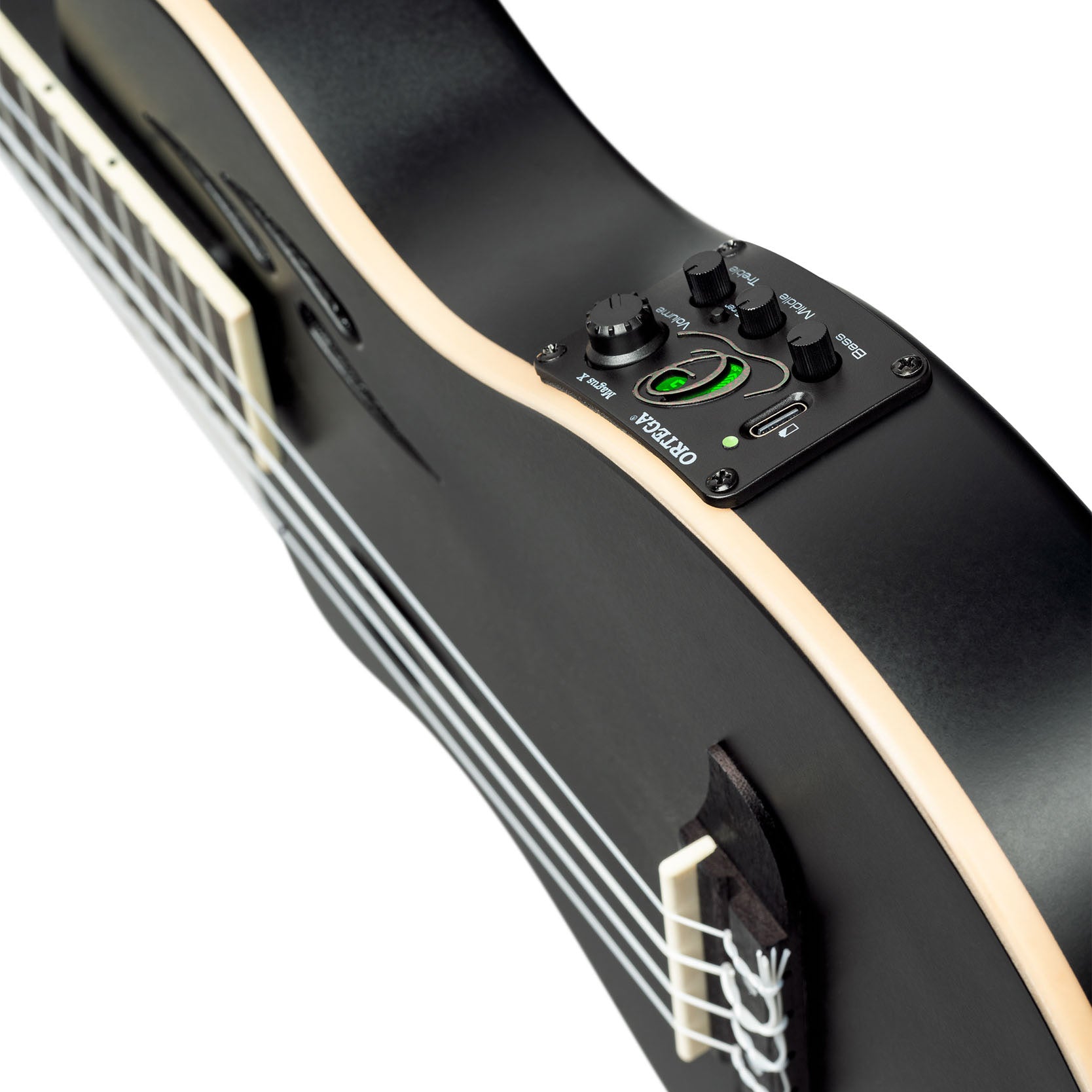 Ortega - RTPS-U-SBK-L Tenor Ukulele med mik vänsterhänt - Musik Utan Gränser 