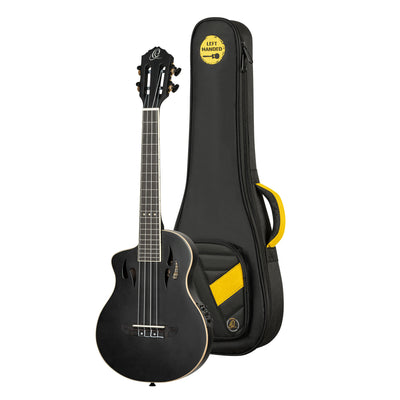 Ortega - RTPS-U-SBK-L Tenor Ukulele med mik vänsterhänt - Musik Utan Gränser 