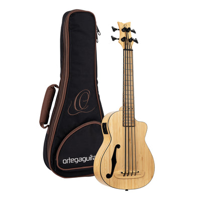 Ortega - RUNAB-UB Natural Bamboo ukulele bas - Musik Utan Gränser 