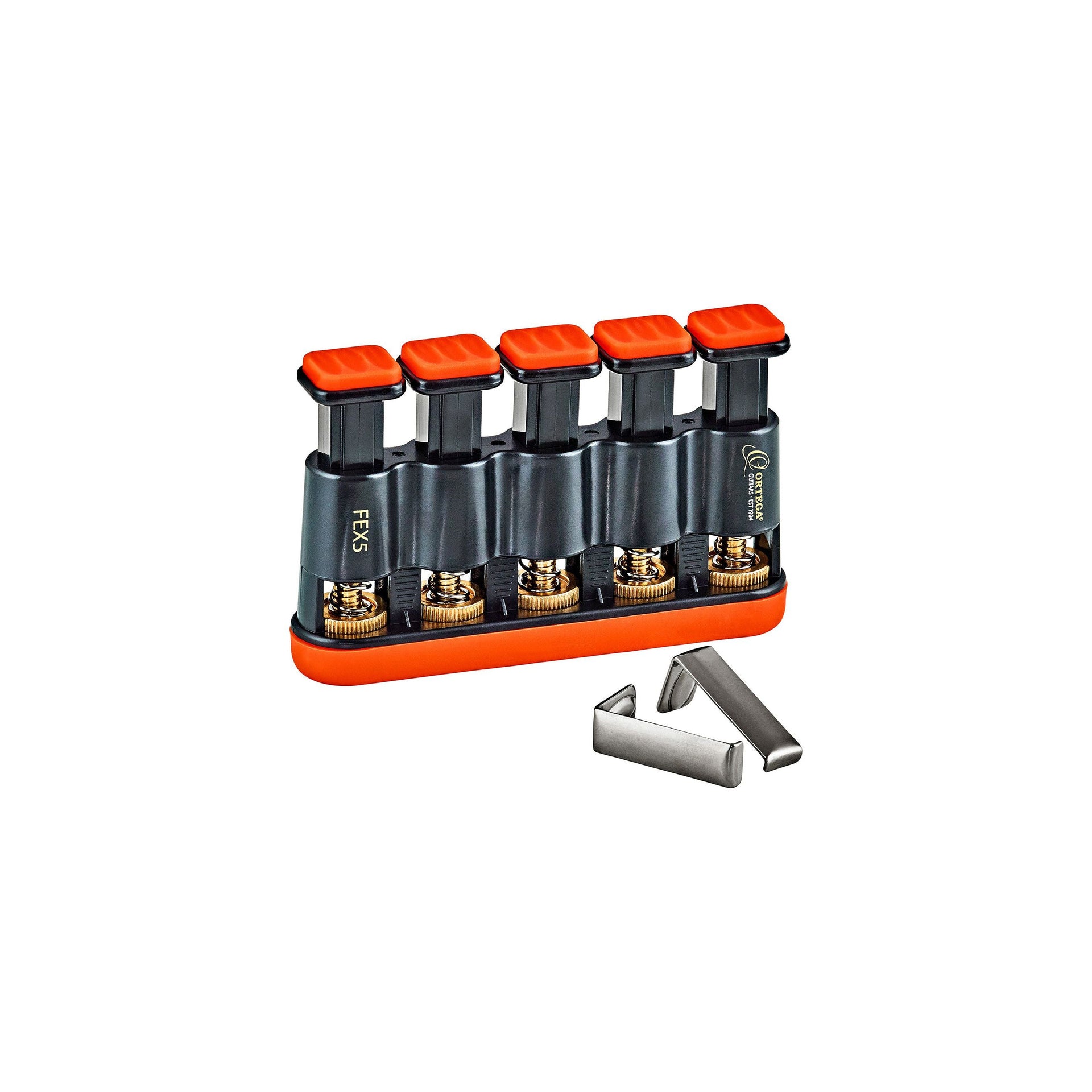 Ortega - FEX5 Finger Trainer justerbar Orange/Black - Musik Utan Gränser 