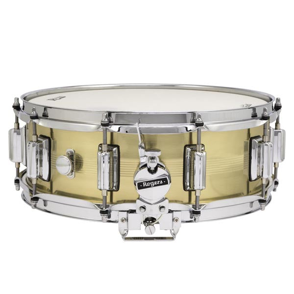 Rogers - Dynasonic 7 line 14×5 Natural Brass Shell Snare - Musik Utan Gränser 