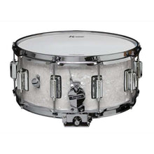 Load image into Gallery viewer, Rogers - DynaSonic 14×6.5 Wood Shell Snare | Beavertail Lug –  White Marine Pearl - Musik Utan Gränser 
