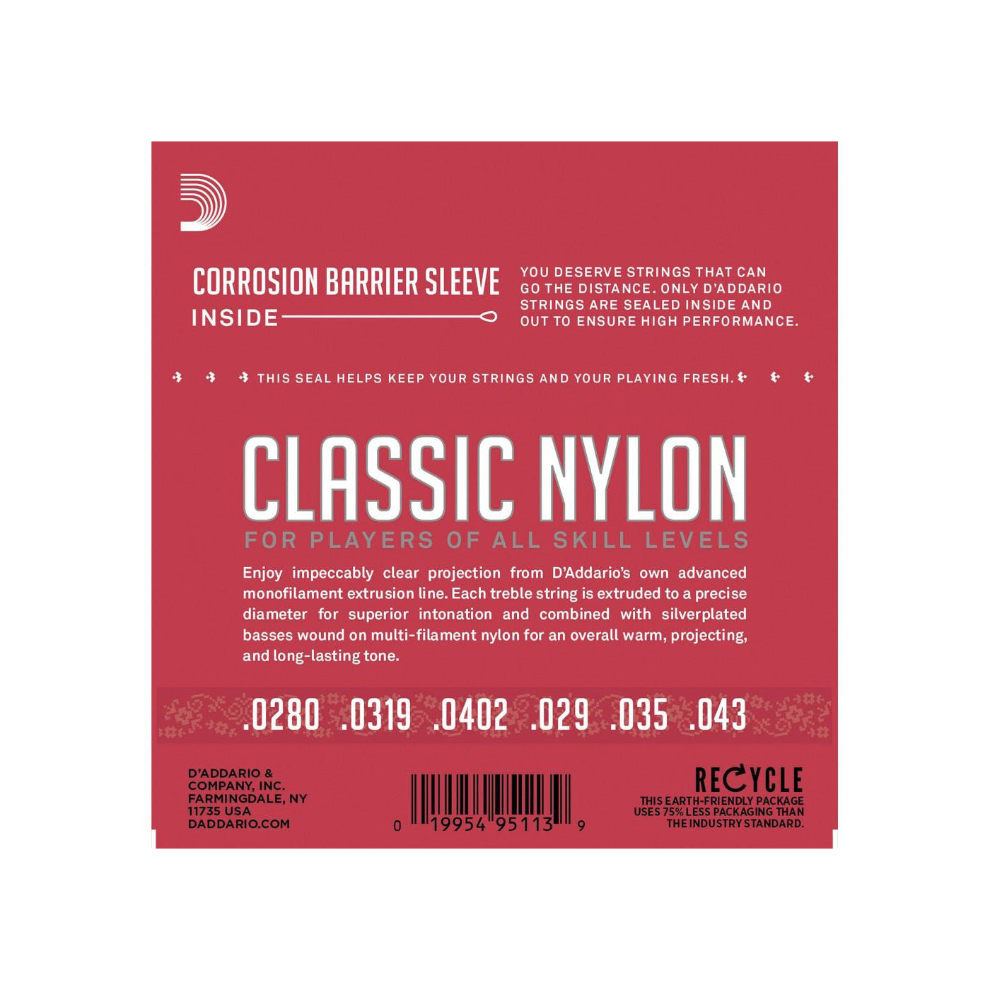 D'Addario - EJ27N Student Nylon - Musik Utan Gränser 
