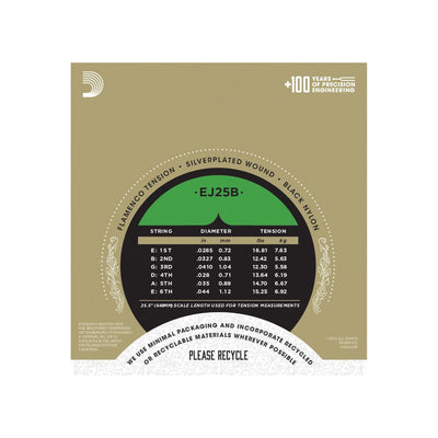 D'Addario - EJ25B Flamenco Black - Musik Utan Gränser 